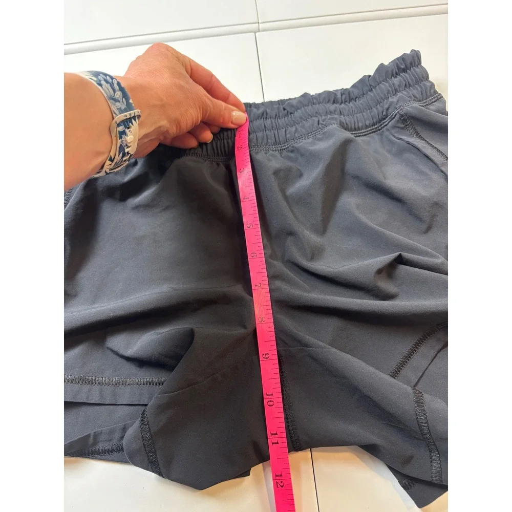 Athleta‎ Mesh Race Run Shorts Womens Small Black Excellent Smocked Waist